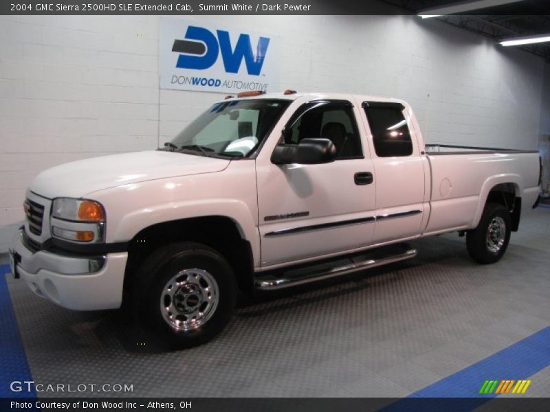 Summit White / Dark Pewter 2004 GMC Sierra 2500HD SLE Extended Cab