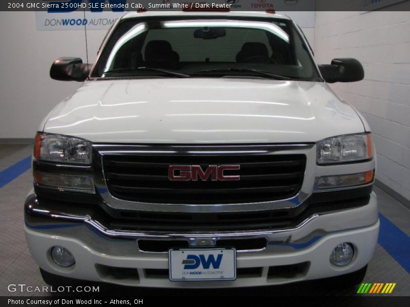 Summit White / Dark Pewter 2004 GMC Sierra 2500HD SLE Extended Cab