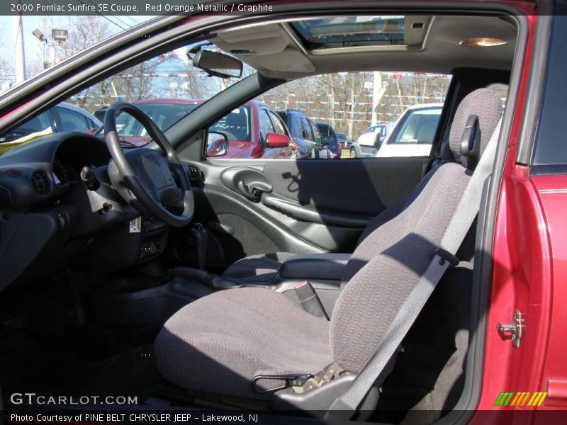 Red Orange Metallic / Graphite 2000 Pontiac Sunfire SE Coupe