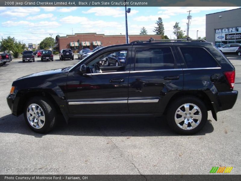 Black / Dark Slate Gray/Light Graystone 2008 Jeep Grand Cherokee Limited 4x4