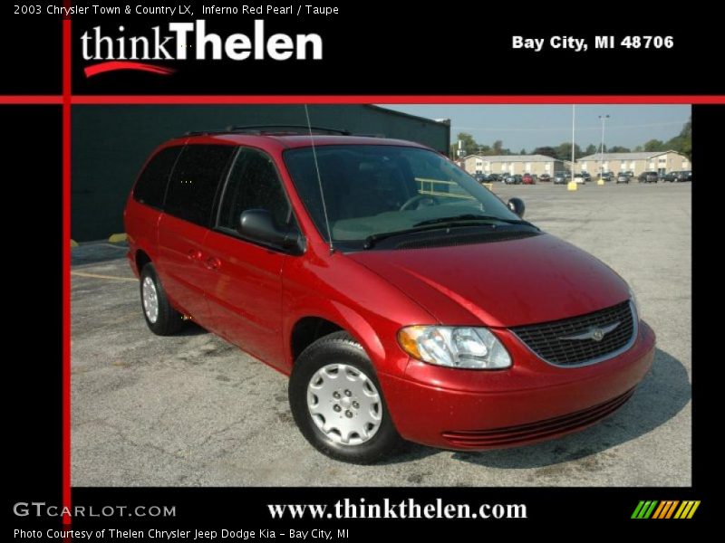 Inferno Red Pearl / Taupe 2003 Chrysler Town & Country LX