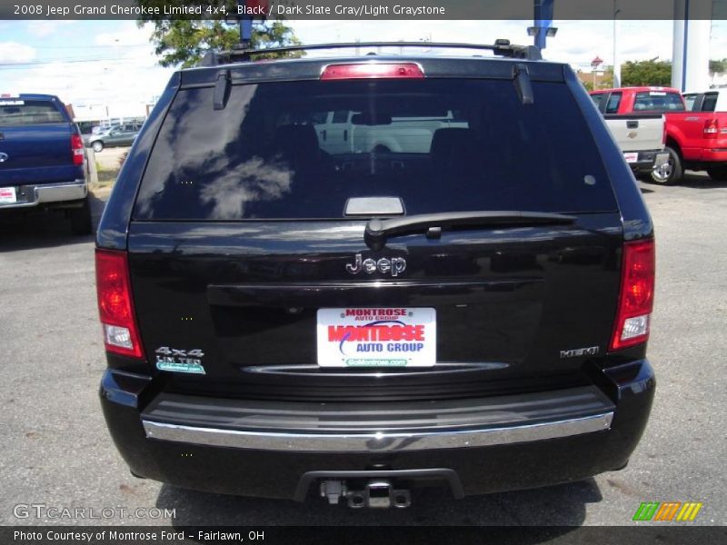 Black / Dark Slate Gray/Light Graystone 2008 Jeep Grand Cherokee Limited 4x4