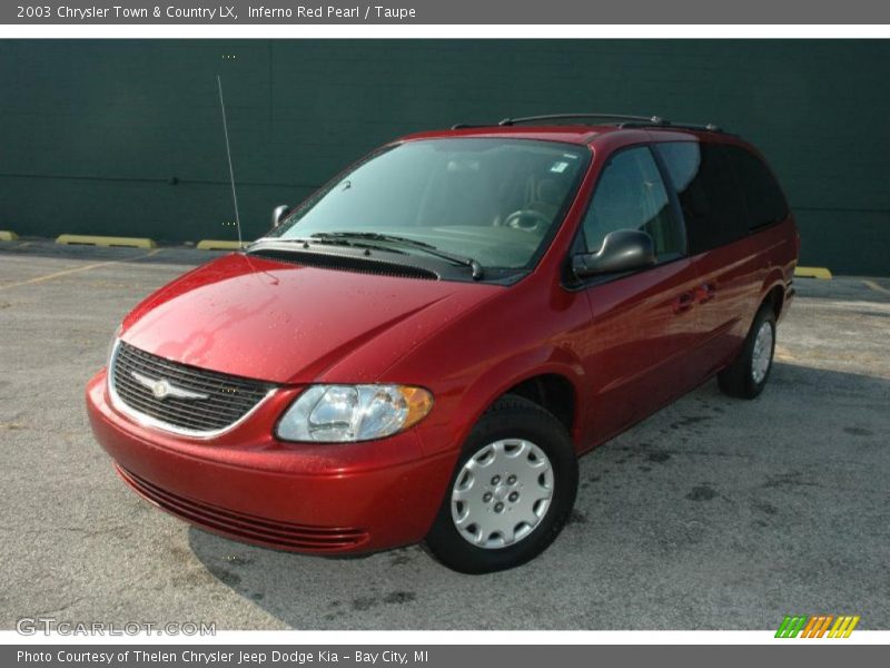 Inferno Red Pearl / Taupe 2003 Chrysler Town & Country LX