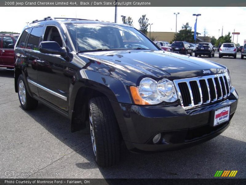 Black / Dark Slate Gray/Light Graystone 2008 Jeep Grand Cherokee Limited 4x4