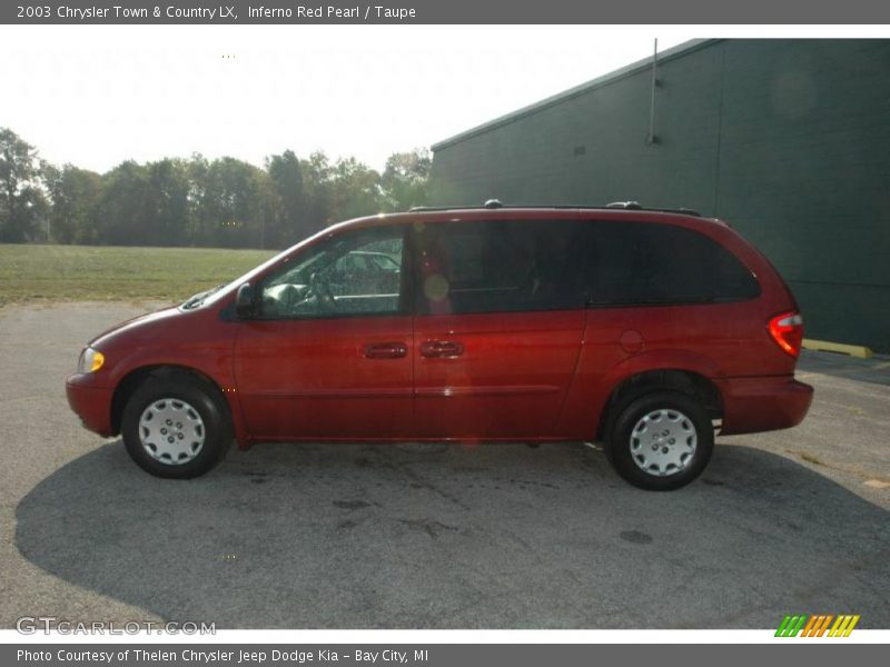 Inferno Red Pearl / Taupe 2003 Chrysler Town & Country LX
