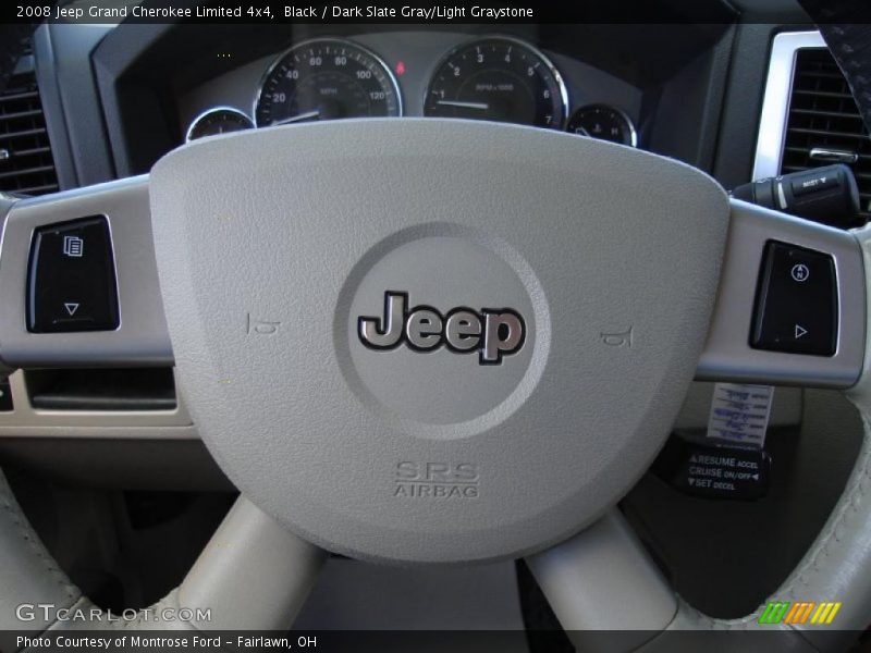 Black / Dark Slate Gray/Light Graystone 2008 Jeep Grand Cherokee Limited 4x4