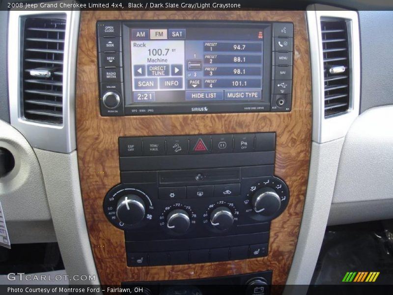 Black / Dark Slate Gray/Light Graystone 2008 Jeep Grand Cherokee Limited 4x4