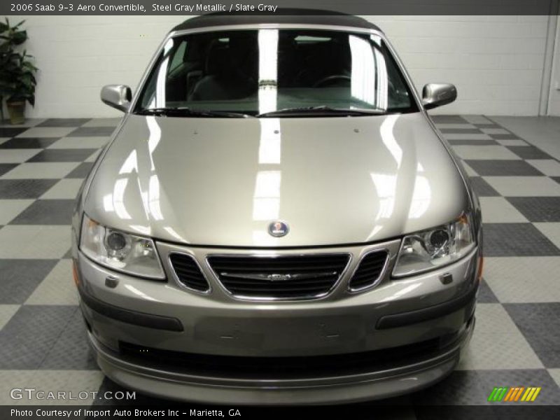 Steel Gray Metallic / Slate Gray 2006 Saab 9-3 Aero Convertible