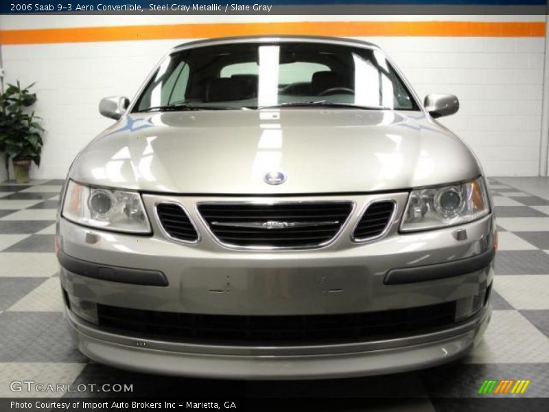 Steel Gray Metallic / Slate Gray 2006 Saab 9-3 Aero Convertible