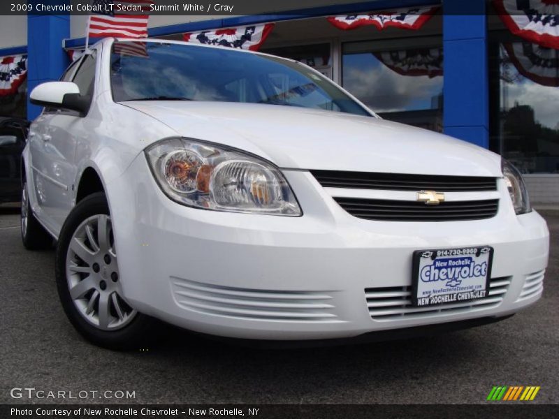 Summit White / Gray 2009 Chevrolet Cobalt LT Sedan