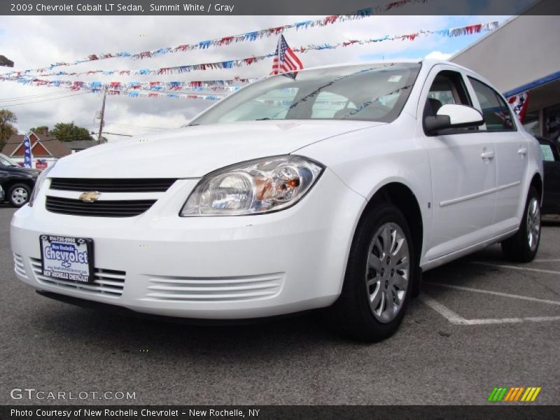 Summit White / Gray 2009 Chevrolet Cobalt LT Sedan