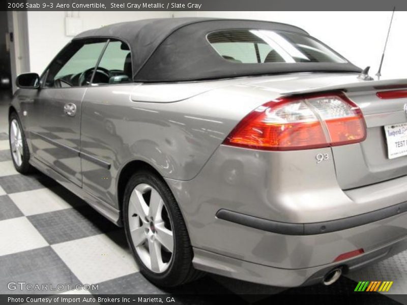 Steel Gray Metallic / Slate Gray 2006 Saab 9-3 Aero Convertible