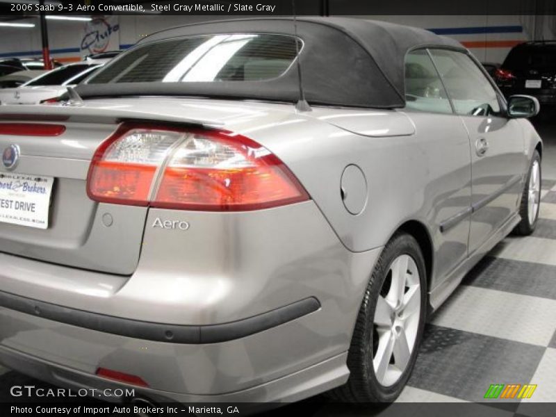 Steel Gray Metallic / Slate Gray 2006 Saab 9-3 Aero Convertible