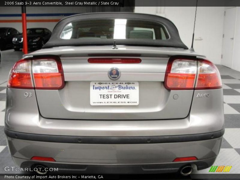 Steel Gray Metallic / Slate Gray 2006 Saab 9-3 Aero Convertible