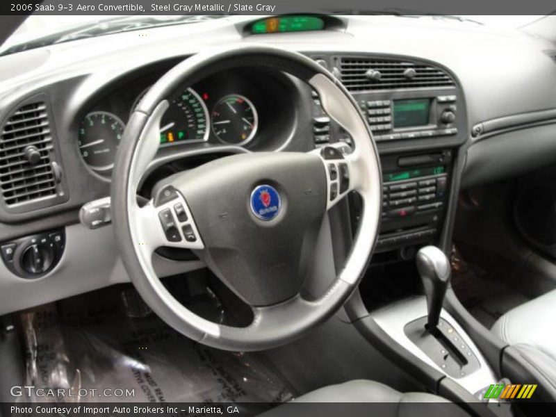 Steel Gray Metallic / Slate Gray 2006 Saab 9-3 Aero Convertible