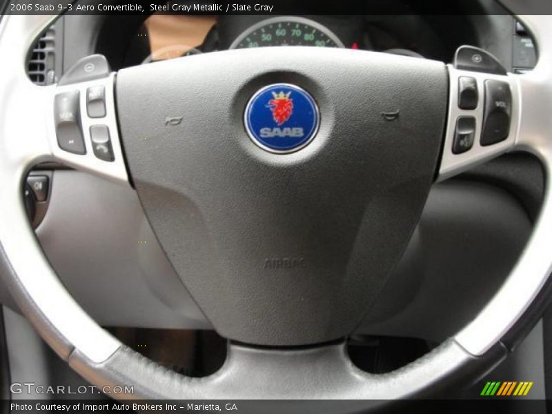 Steel Gray Metallic / Slate Gray 2006 Saab 9-3 Aero Convertible