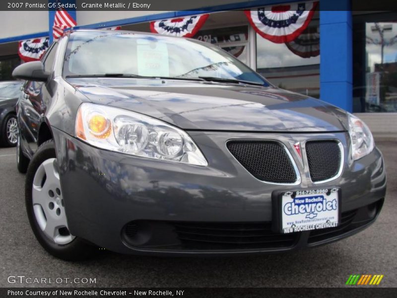 Granite Metallic / Ebony 2007 Pontiac G6 Sedan
