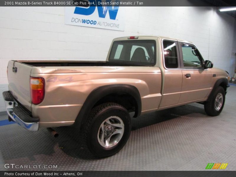 Desert Sand Metallic / Tan 2001 Mazda B-Series Truck B4000 SE Cab Plus 4x4