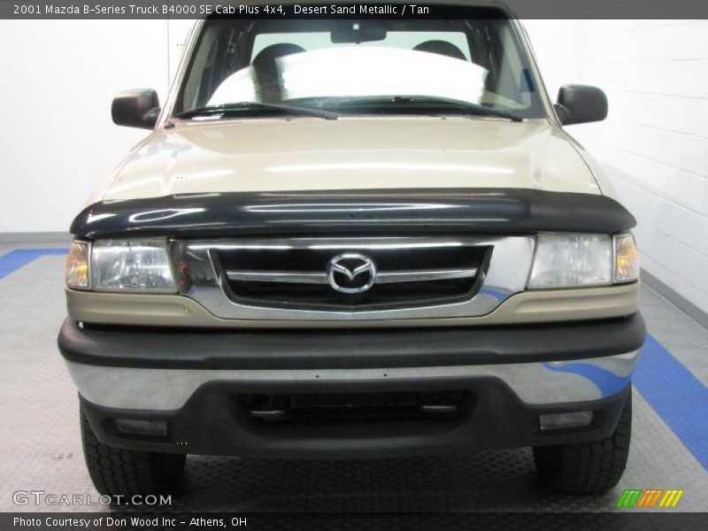 Desert Sand Metallic / Tan 2001 Mazda B-Series Truck B4000 SE Cab Plus 4x4