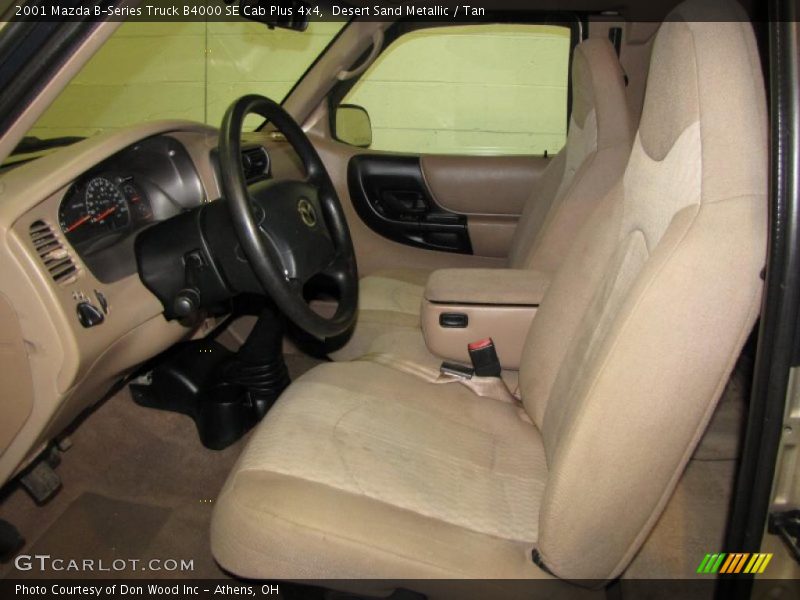 Desert Sand Metallic / Tan 2001 Mazda B-Series Truck B4000 SE Cab Plus 4x4