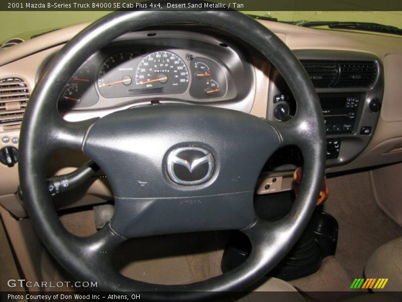 Desert Sand Metallic / Tan 2001 Mazda B-Series Truck B4000 SE Cab Plus 4x4