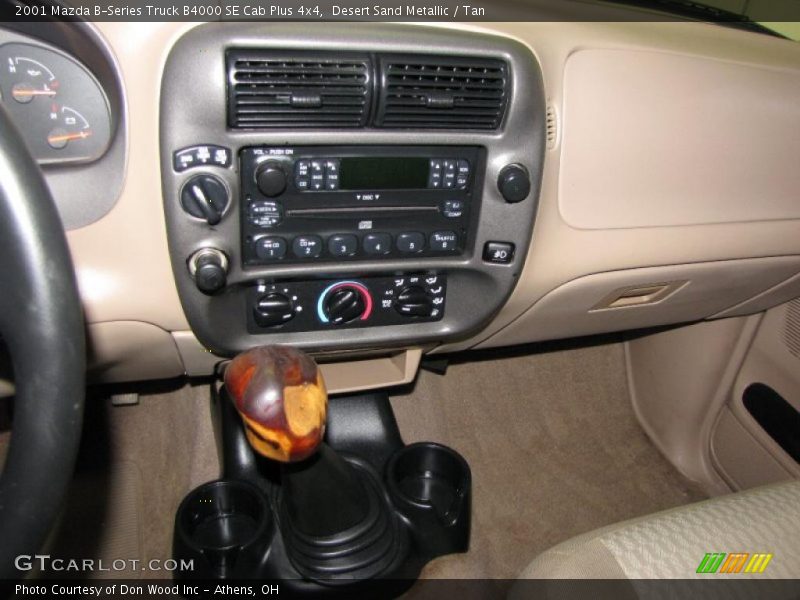 Desert Sand Metallic / Tan 2001 Mazda B-Series Truck B4000 SE Cab Plus 4x4