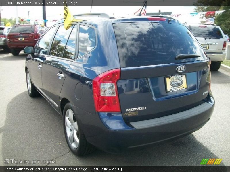 Velvet Blue / Beige 2008 Kia Rondo EX V6
