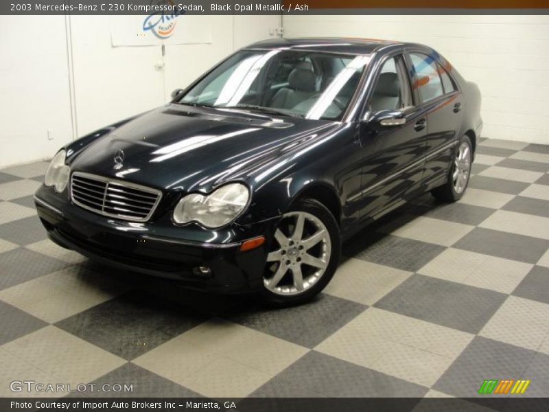 Black Opal Metallic / Ash 2003 Mercedes-Benz C 230 Kompressor Sedan
