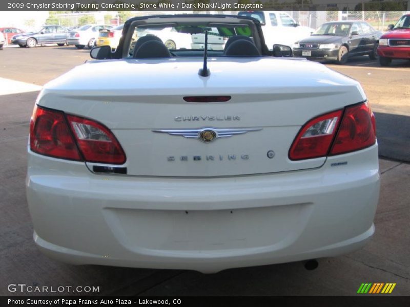 Stone White / Dark Khaki/Light Graystone 2009 Chrysler Sebring Touring Convertible