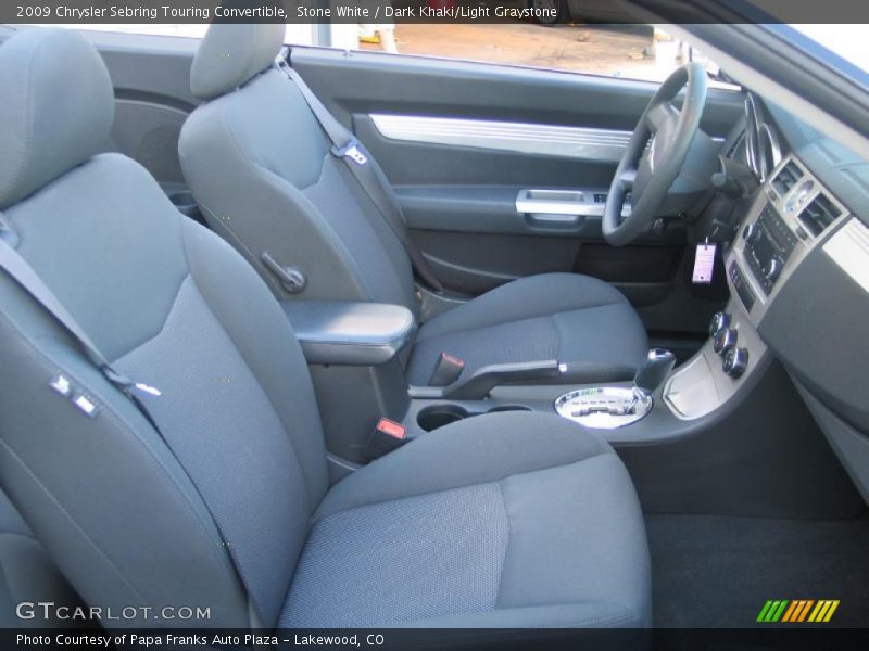 Stone White / Dark Khaki/Light Graystone 2009 Chrysler Sebring Touring Convertible