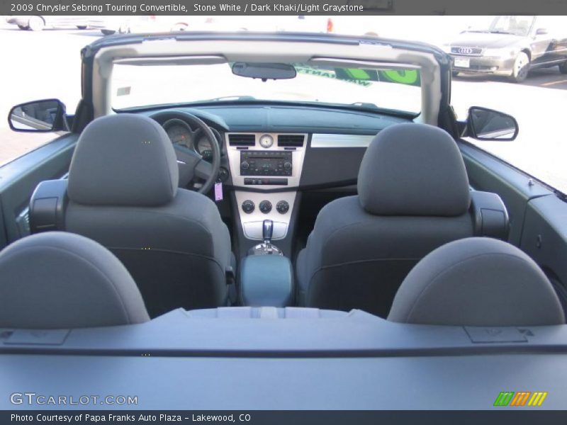 Stone White / Dark Khaki/Light Graystone 2009 Chrysler Sebring Touring Convertible