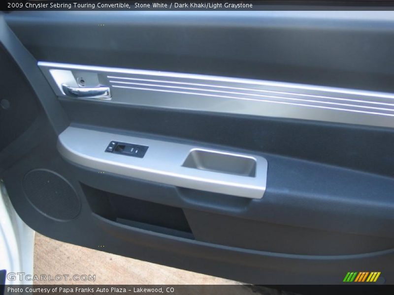 Stone White / Dark Khaki/Light Graystone 2009 Chrysler Sebring Touring Convertible