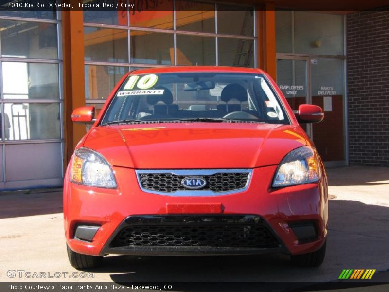 Tropical Red / Gray 2010 Kia Rio LX Sedan