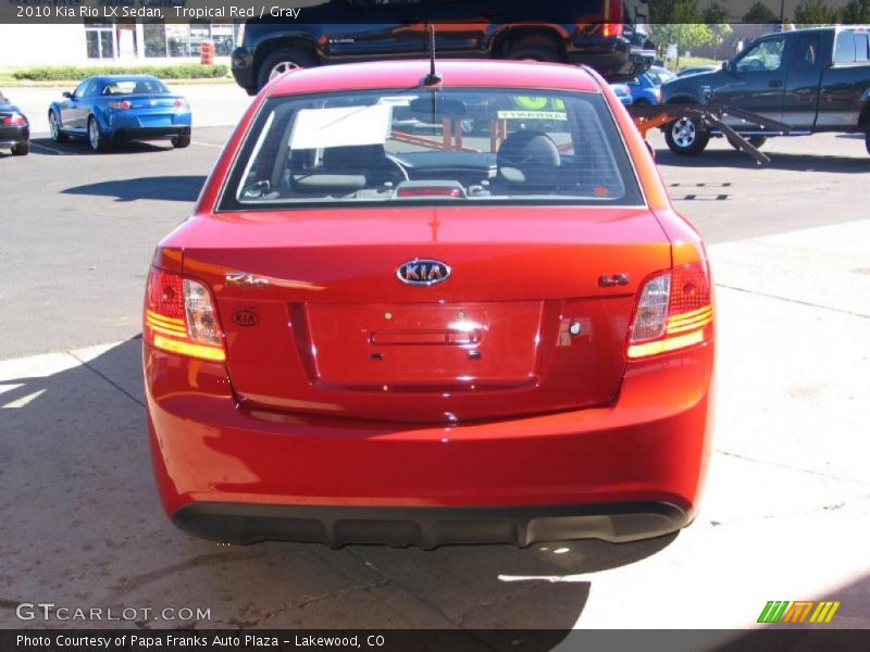 Tropical Red / Gray 2010 Kia Rio LX Sedan