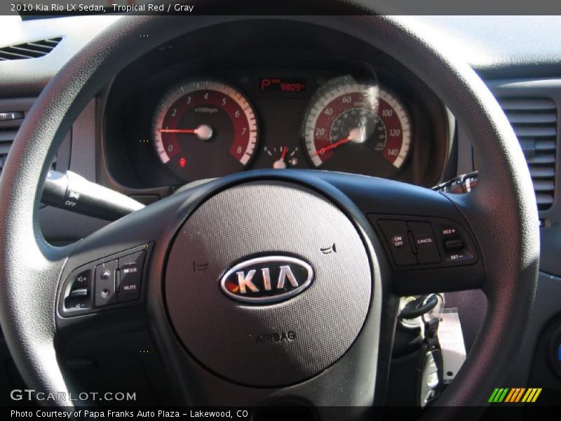 Tropical Red / Gray 2010 Kia Rio LX Sedan
