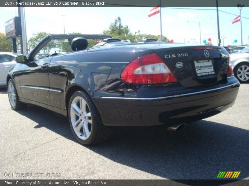 Black / Black 2007 Mercedes-Benz CLK 350 Cabriolet