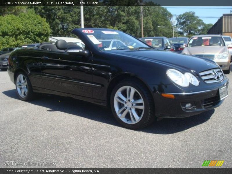 Black / Black 2007 Mercedes-Benz CLK 350 Cabriolet