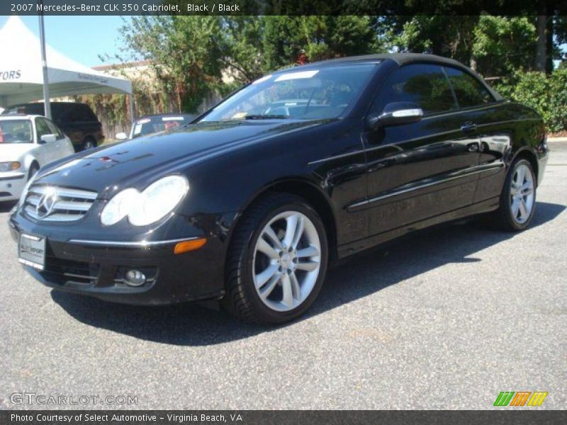 Black / Black 2007 Mercedes-Benz CLK 350 Cabriolet