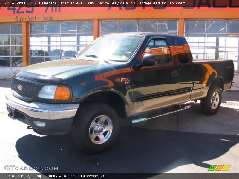 Dark Shadow Grey Metallic / Heritage Medium Parchment 2004 Ford F150 XLT Heritage SuperCab 4x4