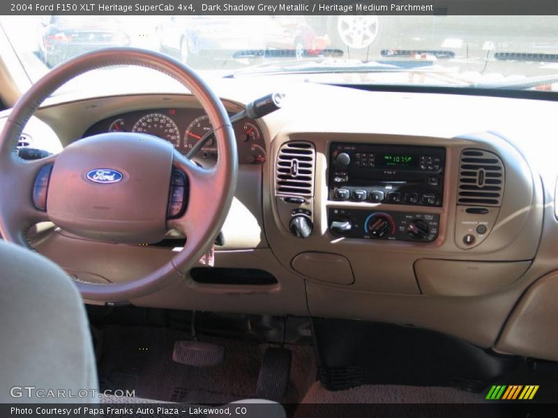 Dark Shadow Grey Metallic / Heritage Medium Parchment 2004 Ford F150 XLT Heritage SuperCab 4x4