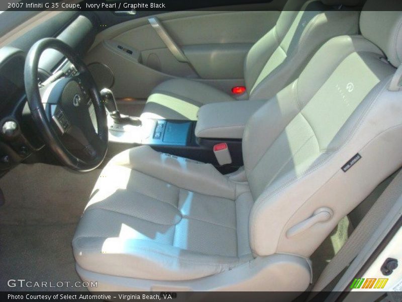 Ivory Pearl / Graphite Black 2007 Infiniti G 35 Coupe