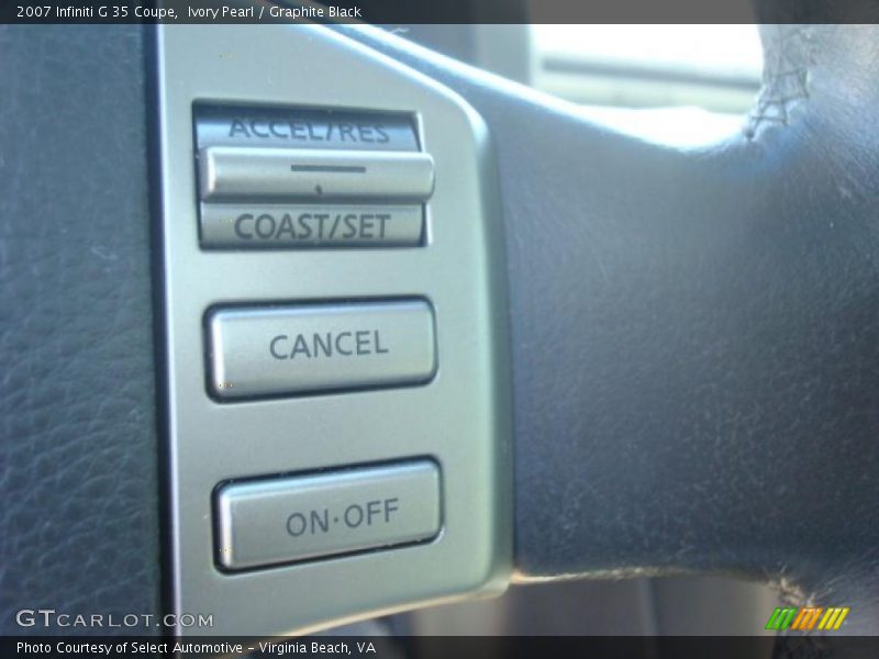 Ivory Pearl / Graphite Black 2007 Infiniti G 35 Coupe