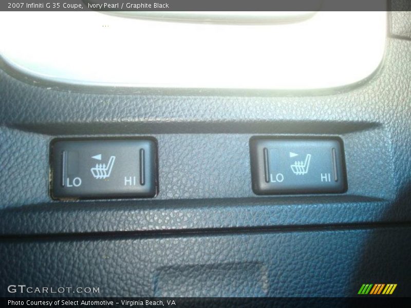Ivory Pearl / Graphite Black 2007 Infiniti G 35 Coupe