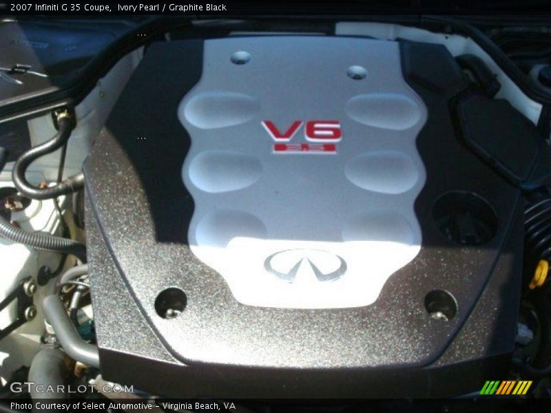 Ivory Pearl / Graphite Black 2007 Infiniti G 35 Coupe
