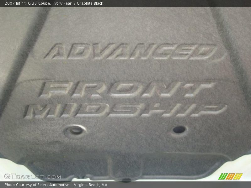 Ivory Pearl / Graphite Black 2007 Infiniti G 35 Coupe