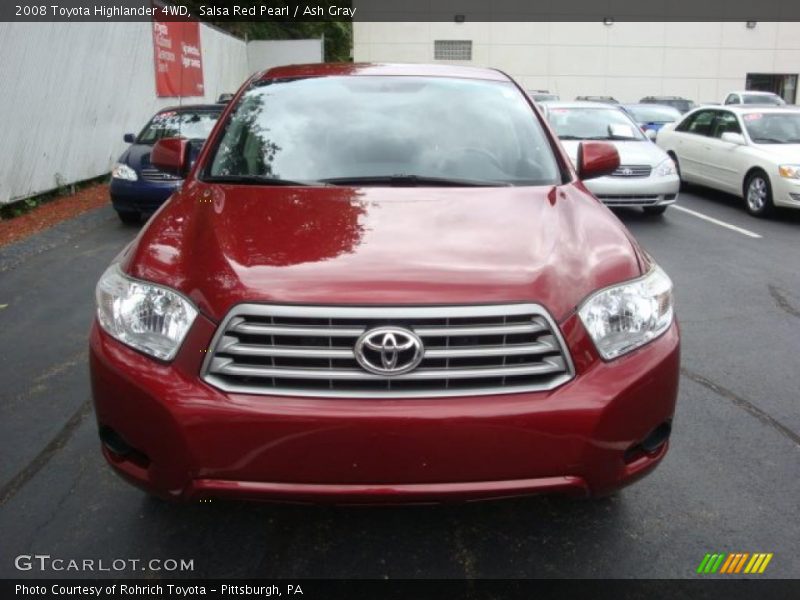 Salsa Red Pearl / Ash Gray 2008 Toyota Highlander 4WD