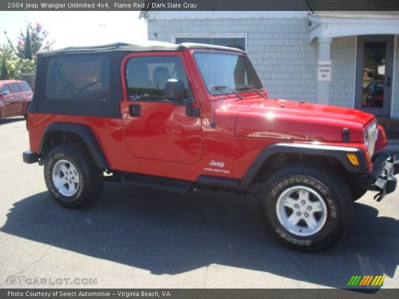 Flame Red / Dark Slate Gray 2004 Jeep Wrangler Unlimited 4x4
