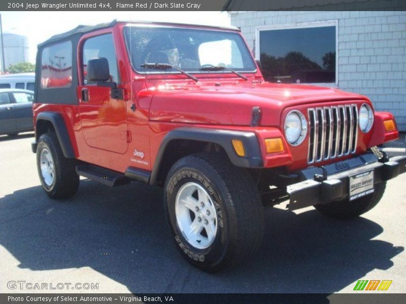 Flame Red / Dark Slate Gray 2004 Jeep Wrangler Unlimited 4x4