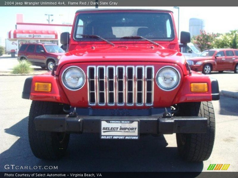 Flame Red / Dark Slate Gray 2004 Jeep Wrangler Unlimited 4x4