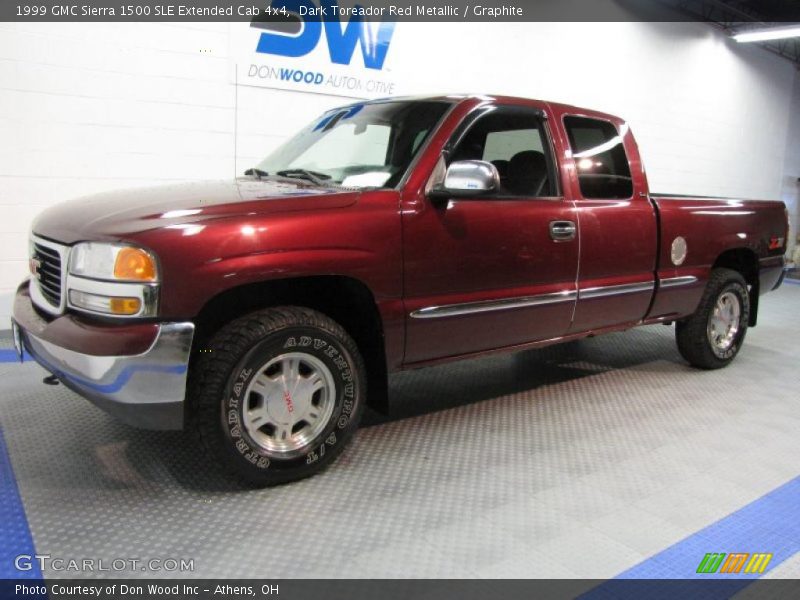 Dark Toreador Red Metallic / Graphite 1999 GMC Sierra 1500 SLE Extended Cab 4x4